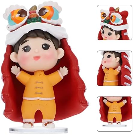 PRETYZOOM CAR PAINEBLATE DE FIGURA DO ANO NOVO chinês Decoração de Figuras: Declaração Chinesa Doll Donament Spring Festival