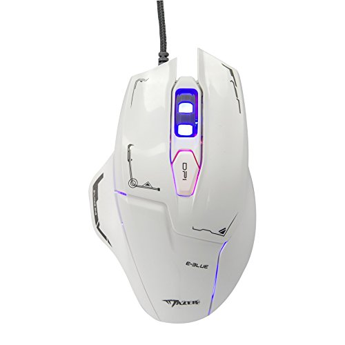 PC - Mazer EMS642 Wired White Gaming Mouse - Mac Linux