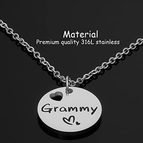 Colar Kivosliviz Grammy Presentes para mulheres Melhores jóias Grammy Grammie Day Day Gift Ideas para colares de charme do Grammy