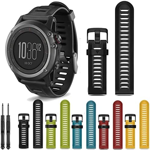 Ienyu 26mm Moda ao ar livre SPORTA DE VABELA DE VABELA PARA GARMIN FENIX 7X Fenix3 Relógio de silicone com ferramentas