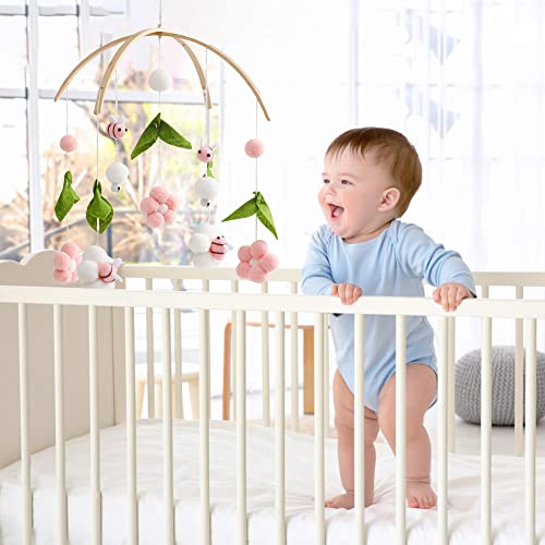 Baby Crib Mobile Winding Wind Chime Bed Campo, Nursery Berço móvel Ratdado de quarto do quarto Cristó vital abelhas penduradas
