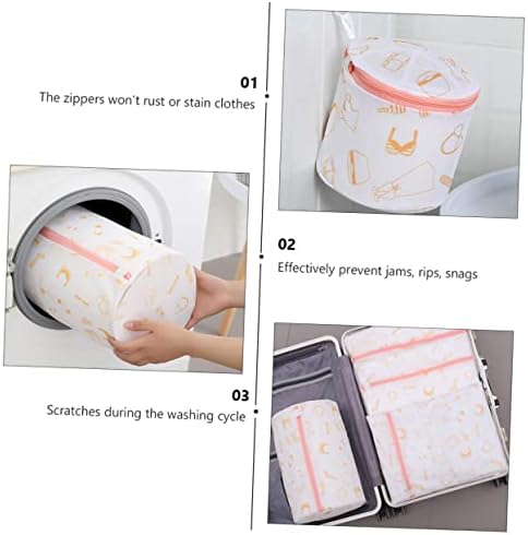 Solustre 5pcs Laundry Bag Sock Organizador de mesa Sacos de malha para viagens Organizador de viagens Roupas para lavar