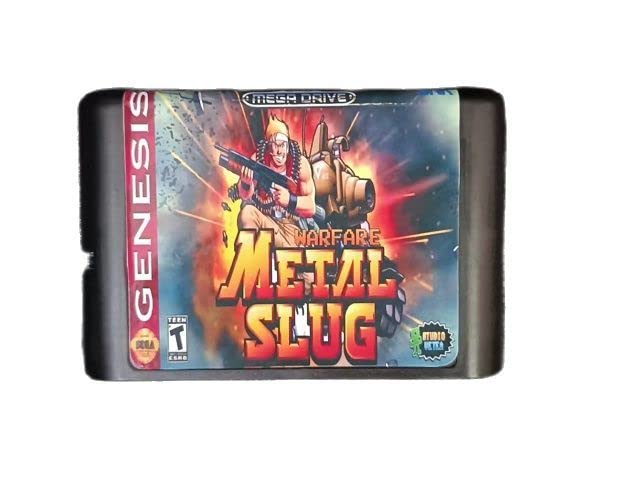 Metal Slug Warfare 2.2a Demo Sega Mega Drive Genesis Prova Cartão de jogo MD de 16 bits