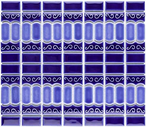 Somertile modena cobalto azul 11,5 x 13,13 Mosaico de porcelana Tile