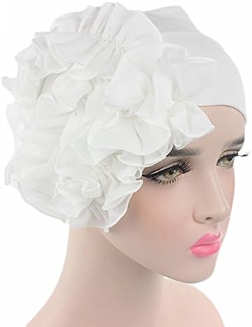 Acessórios para hat de quimioterapêutica para câncer de flores para mulheres lenço de gorro encerrar touca de tampa da cabeça feminina viseira chapéu de verão chapéu de verão branco
