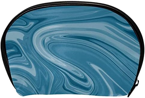 Tbouobt Gifts for Men Mulheres Bolsas de maquiagem Bolsa de higiene pessoal Sacos de cosméticos, Blue Art Abstract Water