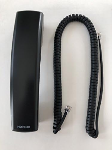 O aparelho de voz HD de substituição de lounge VoIP com cordão encaracolado para os telefones IP da série VVX Polycom 300 301 310 311 400 401 410 411 500 501 600 601 1500 Black
