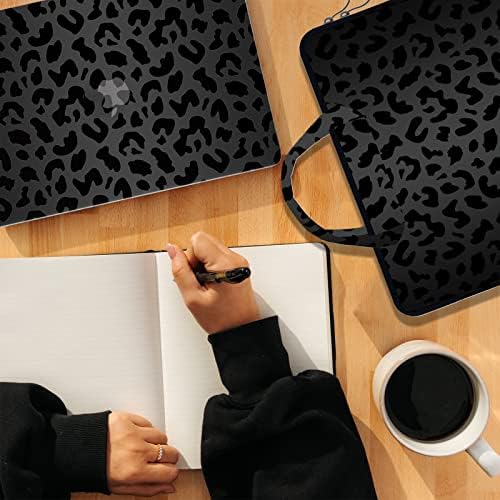 Gabraden Compatível com MacBook Pro 13 polegadas Caso M2 2022.2020-, com Touch ID e 2 Protetores de teclado de embalagem e protetor de tela （Black Leopard Cheetah Pattern）