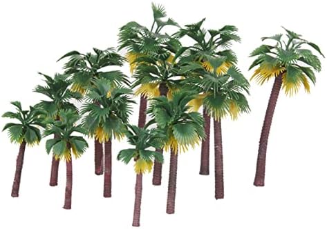 12 Modelo de plástico Palmeiras tropicais Trees Rainforest Layout Train cenário Hoo n Micro mundo encolhimento