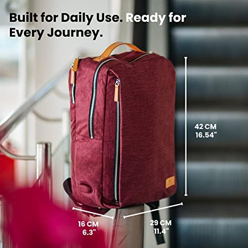 Nordace Siena Smart Backpack com carregamento USB - mochila laptop de 15,6 polegadas, mochila diária 19L para viagens, todos os dias