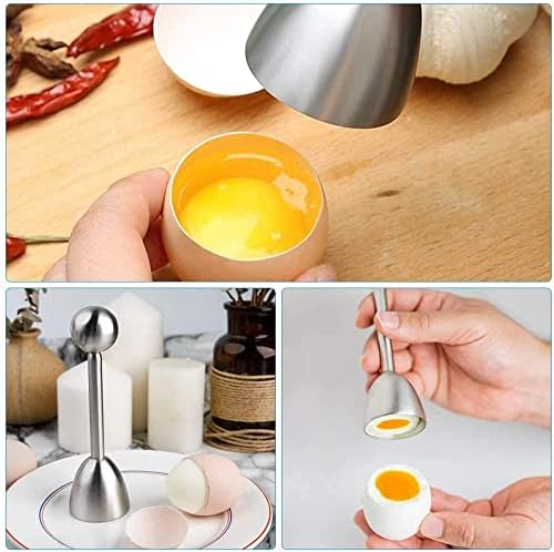 Copo de ovo de desenho animado, suporte de xícara de ovo Jirvy 6pcs Frango Pés de ovo e 1pc Cutter de Topper para o ovo para cozido