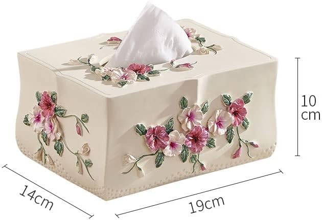 YDXNY Caixa de tecidos de madeira de madeira decoração de rosa sala de armazenamento de guardana