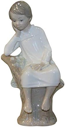 Estatueta aposentada lladro The Thinker 4876 Acabamento de vidro colecionável