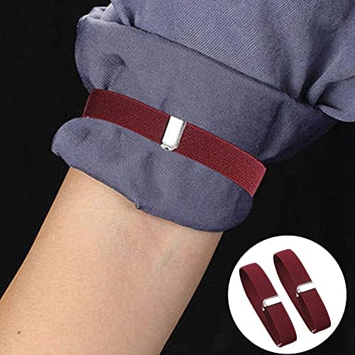 6 pares de mangas de braço para homens elásticos faixas de braço ajustável ligas de manga de braçadeira anti-limpeza ligas para homens