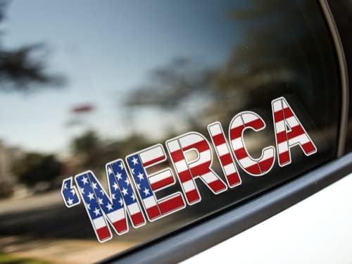 Merica USA Flag letras adesivo Decal