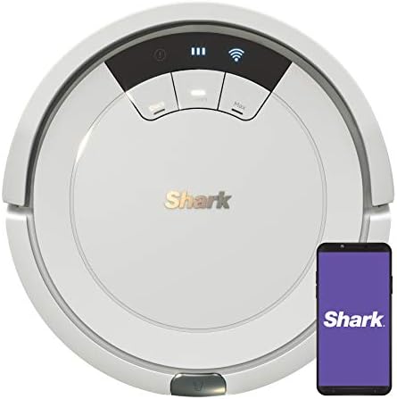 Shark AV752 ION Robot Vacuum, com sistema Tri-Brux, Wi-Fi conectado, 120min Runtime, trabalha com Alexa, limpeza de várias superfícies, branco