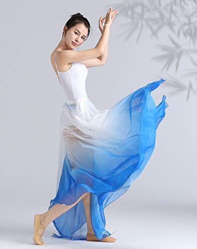 Oridoor Fairy Fairy Lyrical Dance Skirt Gradient Color Swing Scurt Ballet Modren Dance Costumes