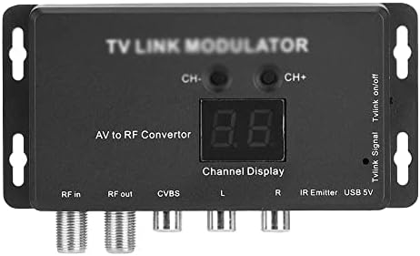 LhllHl UHF TV Link Modulator AV para RF Converter Extender IR com 21 canais PAL/NTSC Plástico opcional preto