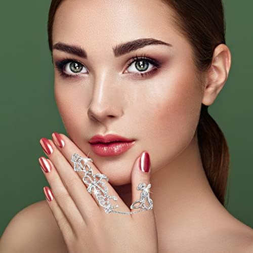 2023 Novo Rose Inclaid Diamond Diamond Hollowd Out Integrated Hand Decoration Anel ajustável para mulheres Ring Boy