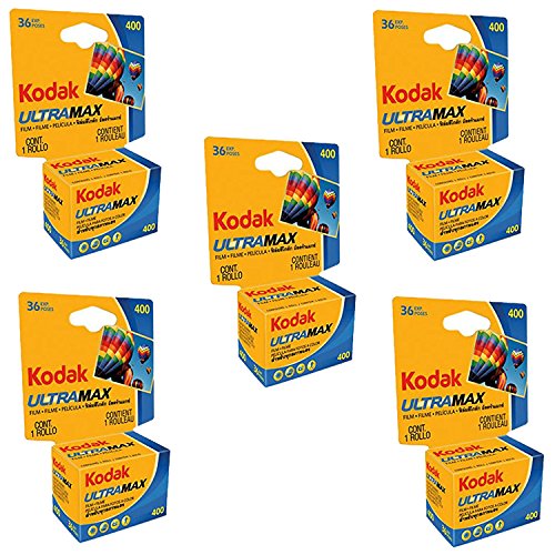 Kodak 603 4078 Ultramax 400 Corpo negativo de cor 35mm 36 Exposições cardadas 5 pacote