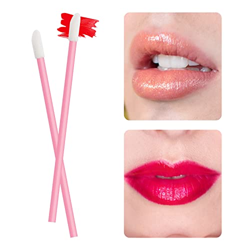 Aplicadores de varas de lábios rosa descartáveis ​​- Vaincre 500pcs pincel de lábios, batom com up up Brush Lip Gloss Wands,