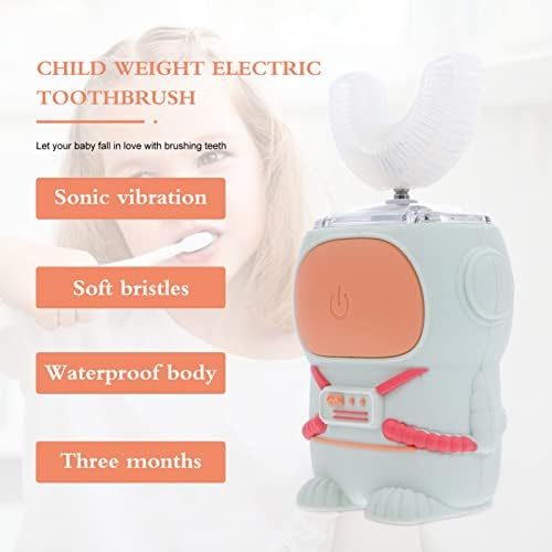 Escova de dentes elétrica infantil em forma: pincel de dentes crianças cuidados orais viagens prateadas de dentes USB escova de dentes