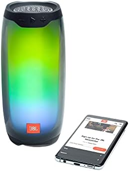 JBL Pulse 4 - Alto -falante portátil à prova d'água com show de luzes - preto