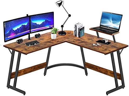 Lufeiya L Shaped Computer Desk Corner Escritório Mesas em forma de L para pequeno espaço para estudantes de estudante