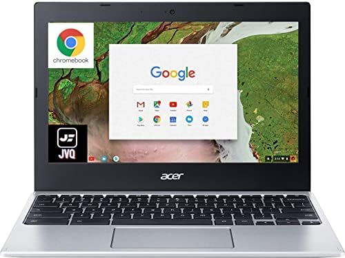 Acer 2022 mais recente 311 Chromebook 11.6 HD Laptop Computador, MediaTek 8-Core MT8183C Processador, 4 GB LPDDR4X RAM, 32 GB EMMC, WIFI 5, webcam, Bluetooth, USB Type-C, Chrome OS, Silver+Jvq MP