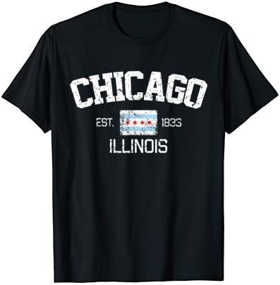 Vintage Chicago Illinois EST. 1833 T-shirt de presente