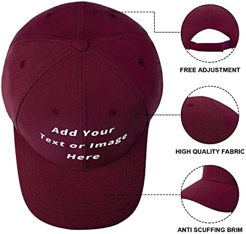 Caps de beisebol personalizados personalizados homens unissex masculino, homem, hapsa adicione seu nome de text norma número de pico para presente exclusivo