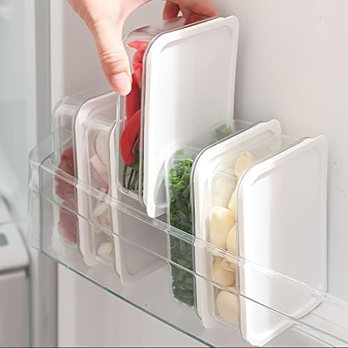 Recipiente de armazenamento de alimentos para geladeira OUNONA: 2pcs Produzir plástico Organizador Organizador de armazenamento