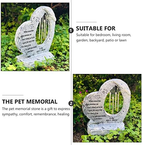 Cabilock Outdoor Decor Memorial Gifts Wind Chimes ao ar livre Memorial Memorial Memorial Memorial Grave Marcador com rolinhos de