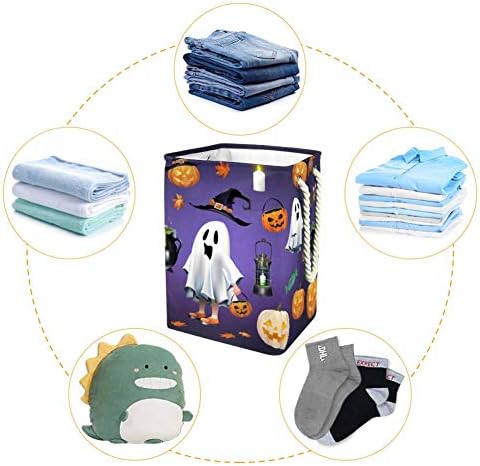 Unicey Halloween Conjunto de lavanderia à prova d'água cestas dobráveis ​​para o organizador doméstico cesto de bebê