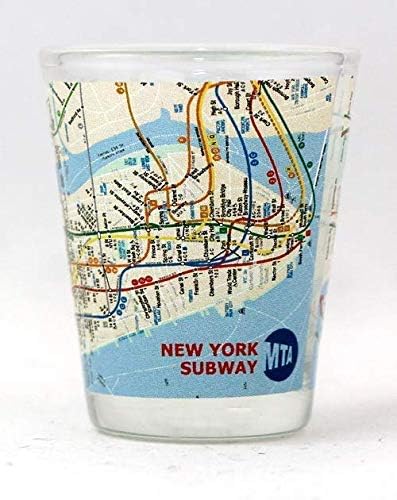 Map de metrô de Nova York Shot Shot Glass CTM