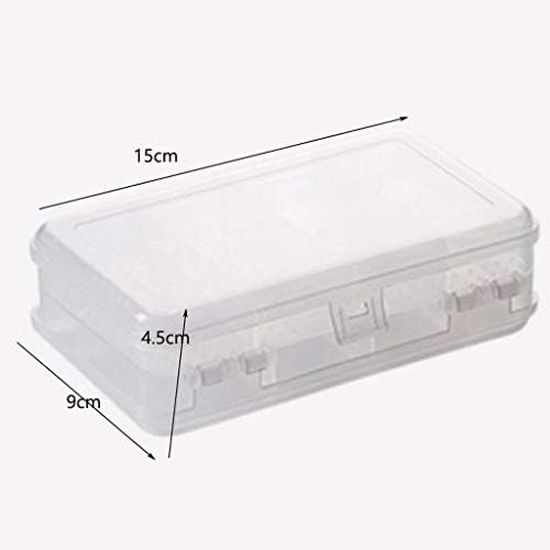 Caixa de plástico de camada dupla uxzdx cujux para breho de breol de joias caixa de acabamento da caixa de armazenamento