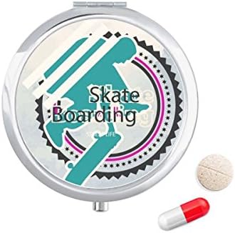 Esportes snowboard atletas ilustração caixa de pílulas de bolso de bolso caixa de armazenamento dispensador de contêiner