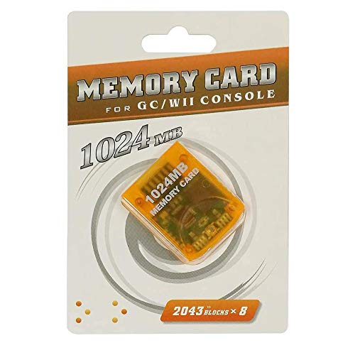 Dadawe 1024 MB de alta velocidade GameCube Memory Card Compatível para Nintendo Wii Console Game Cube NGC GC
