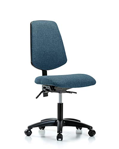 Labtech Seating Lt41409 Fabric Desk Height Chair Medium Basé de Nylon, inclinação, galopador, azul