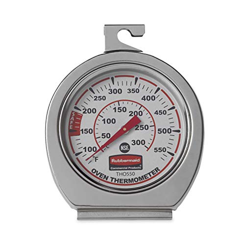 Rubbermaid Produtos comerciais Termômetro de monitoramento de aço inoxidável para forno/grelha/fumante carne/alimentos