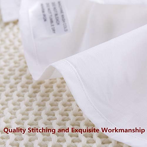 Timxhwxs naturais de algodão longo de algodão, travesseiros super macios e respiráveis ​​com fechamento de envelopes,