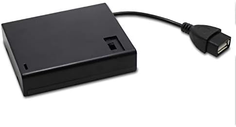 4 Aa Battery Solder, 4 AA Battery Case Box Holder 6V com capa e interruptor liga/desliga, com cabo USB