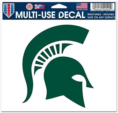 WinCraft NCAA Universidade Estadual de Michigan 20235011 Decalque colorido multiuso, 5 x 6