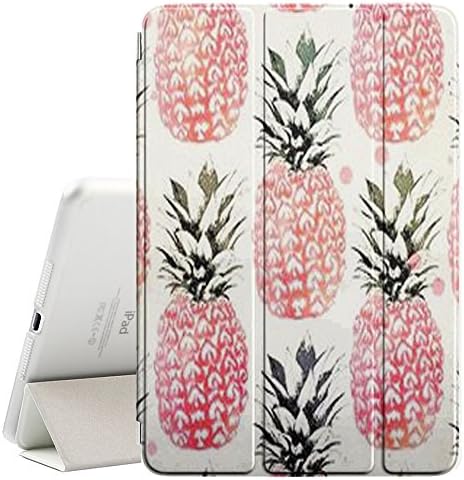 STPLUS Pink Rose Pineapple Fruit Smart Cover com capa traseira + Função automática de sono/Wake + Stand para Apple iPad mini 1/2/3