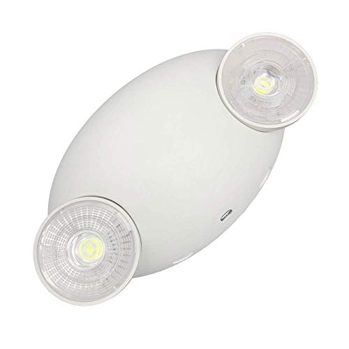 AmazoCommercial LED Light, certificado UL, 4-pacote, ajustável duas cabeças, backup de bateria