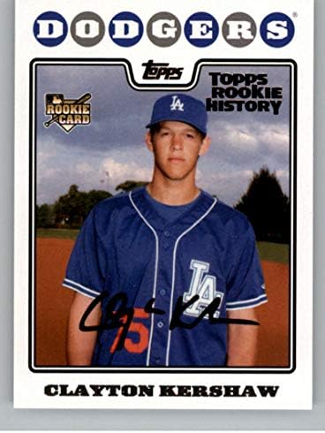2018 Topps Archives History History Clayton Kershaw Los Angeles Dodgers MLB Baseball Trading Card