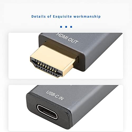 Adaptador USB C a HDMI, conversor 4K 60Hz USB tipo C a HDMI para MacBook Pro, MacBook Air, iPad Pro, PixelBook, XPS etc