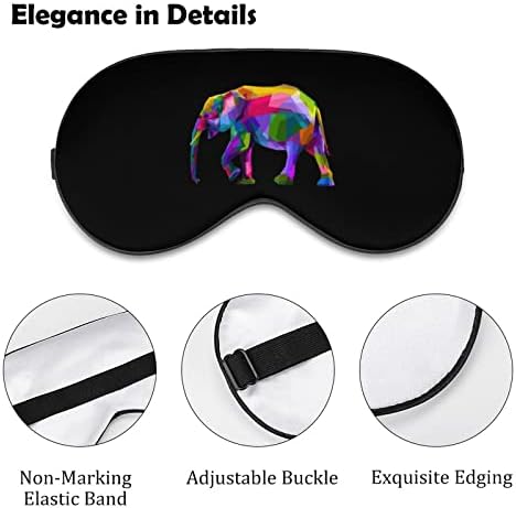 Colorido caminhante elefante sono máscara de olho macio e engraçado olho de olho capa de olho máscara de dormir para viajar