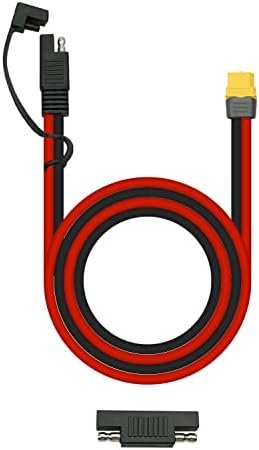 Nahntaipy 10 awg sae to xt60 cabo conector para gerador solar portátil painel de estação de energia portátil, 3,3 pés/1m de