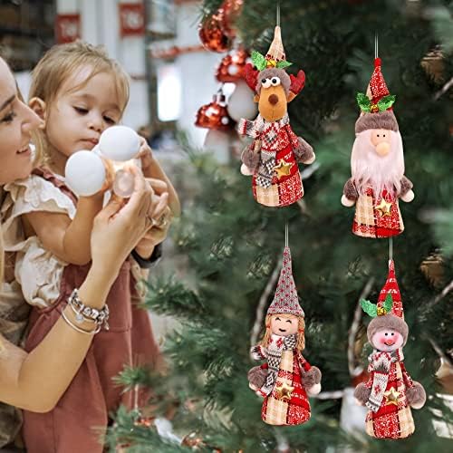 AFEIDD Decoração de Natal Creative Bell Old Man Pingente de Natal Árvore Pequena Decorações de Papel Pendente